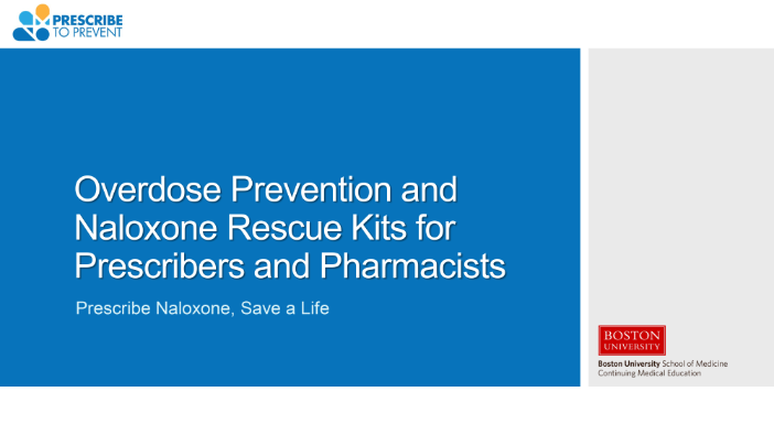 Overdose Prevention and Naloxone Rescue Kits for Prescribers and Pharmacists